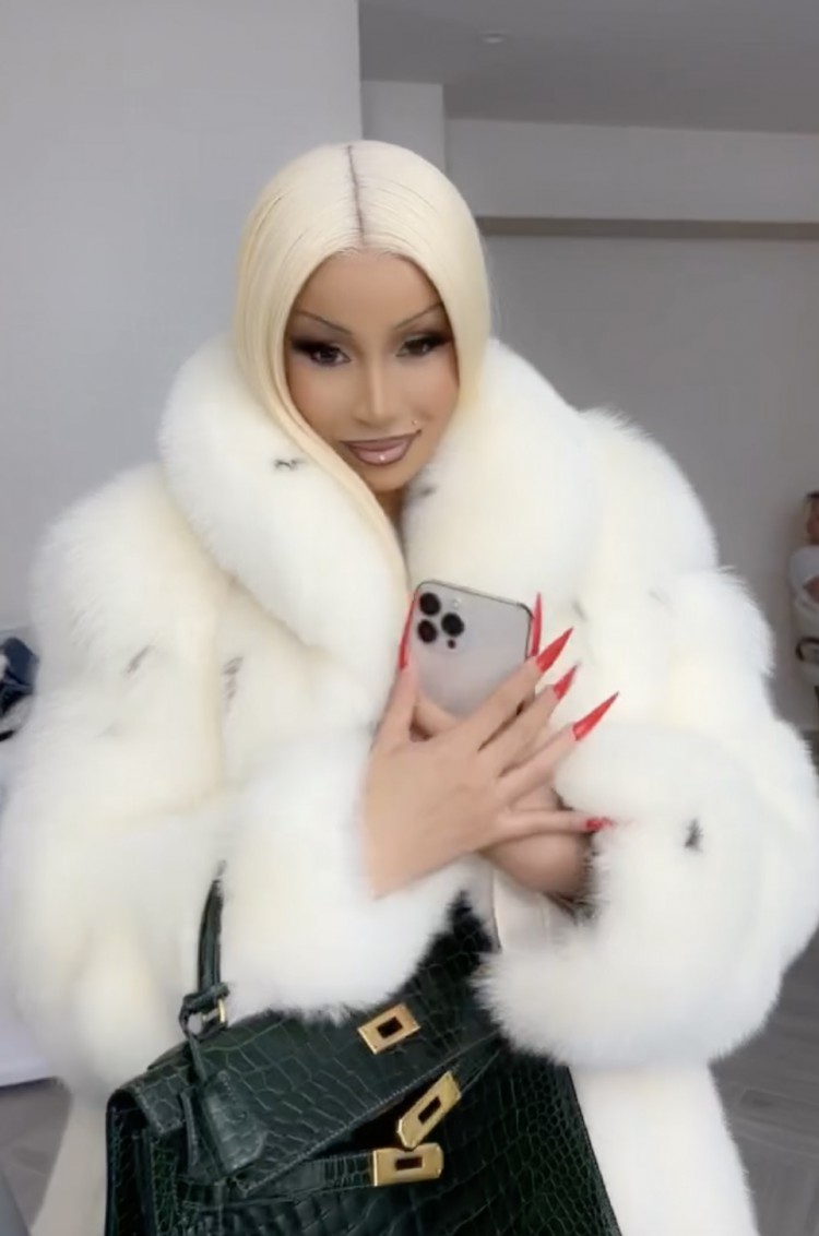 在粉丝们比较CARDIB和NICKIMINAJ的冬季服装后CARDIB开始咒骂